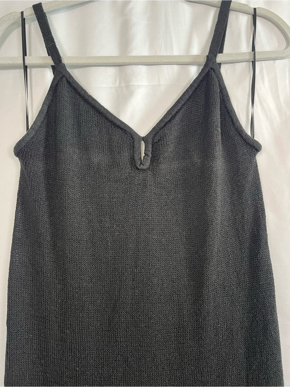 Z supply Callahan black knit crochet midi dress sz m EUC - Picture 4 of 13